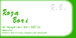 roza bori business card